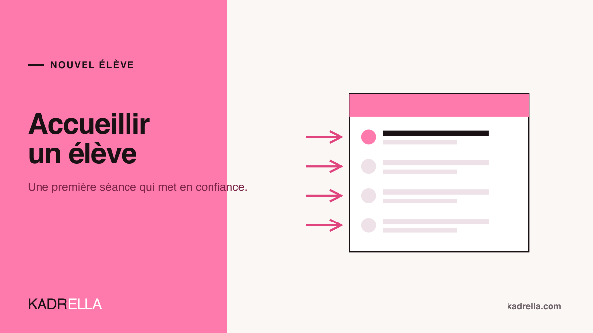 Accueillir un nouvel élève en cours