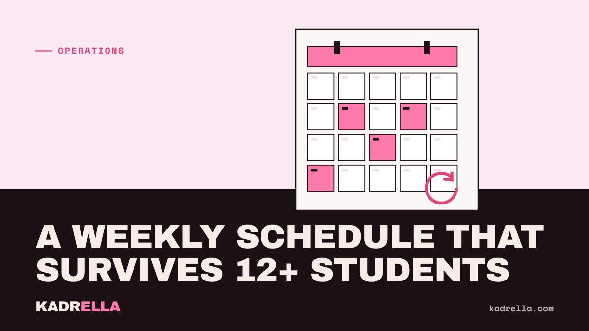 A Weekly Schedule That Survives 12+ Students