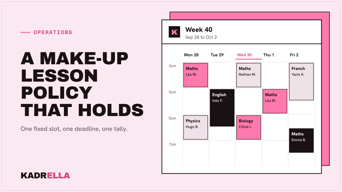 Tutoring Make-Up Lesson Policy: Rules That Hold