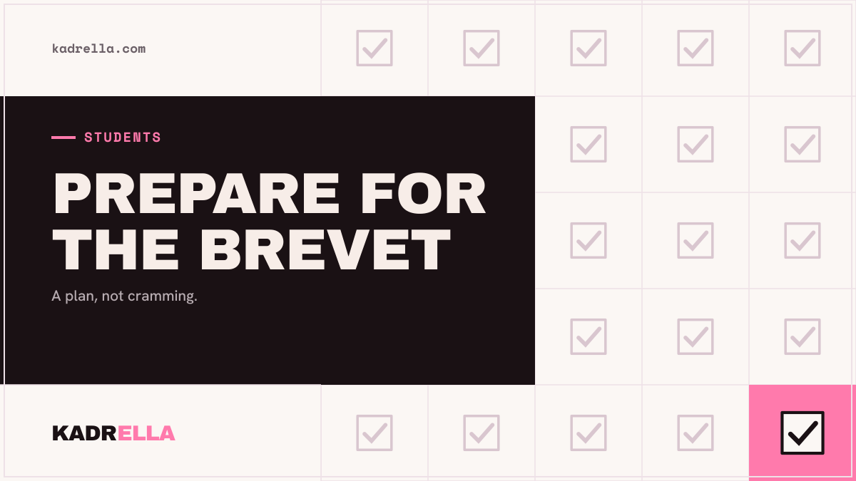 Preparing a student for the brevet exam