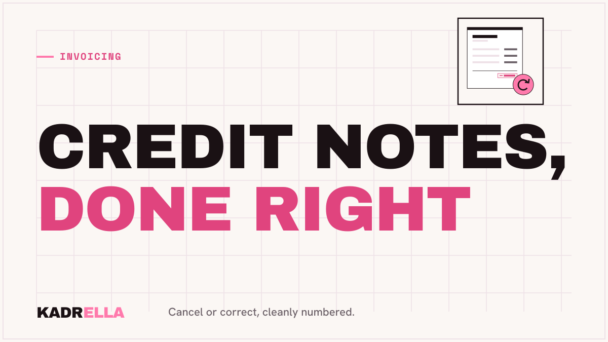Credit notes and correcting a tutoring invoice
