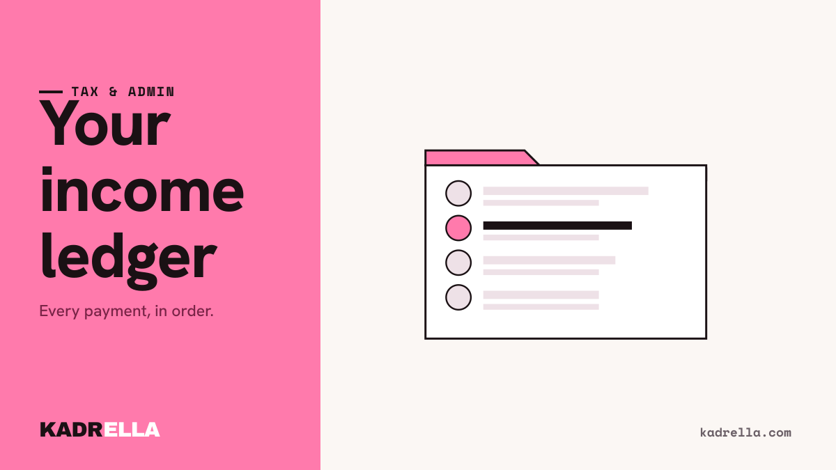 Keeping an income ledger for tutoring