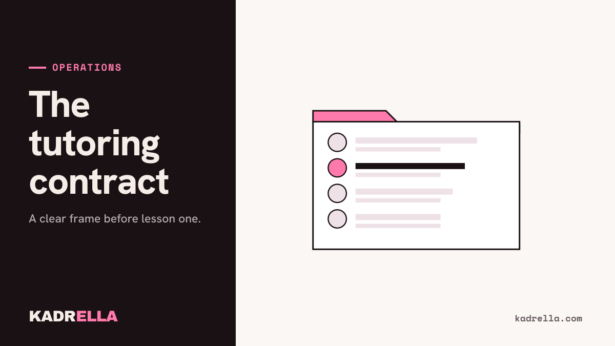 Writing a private tutoring contract