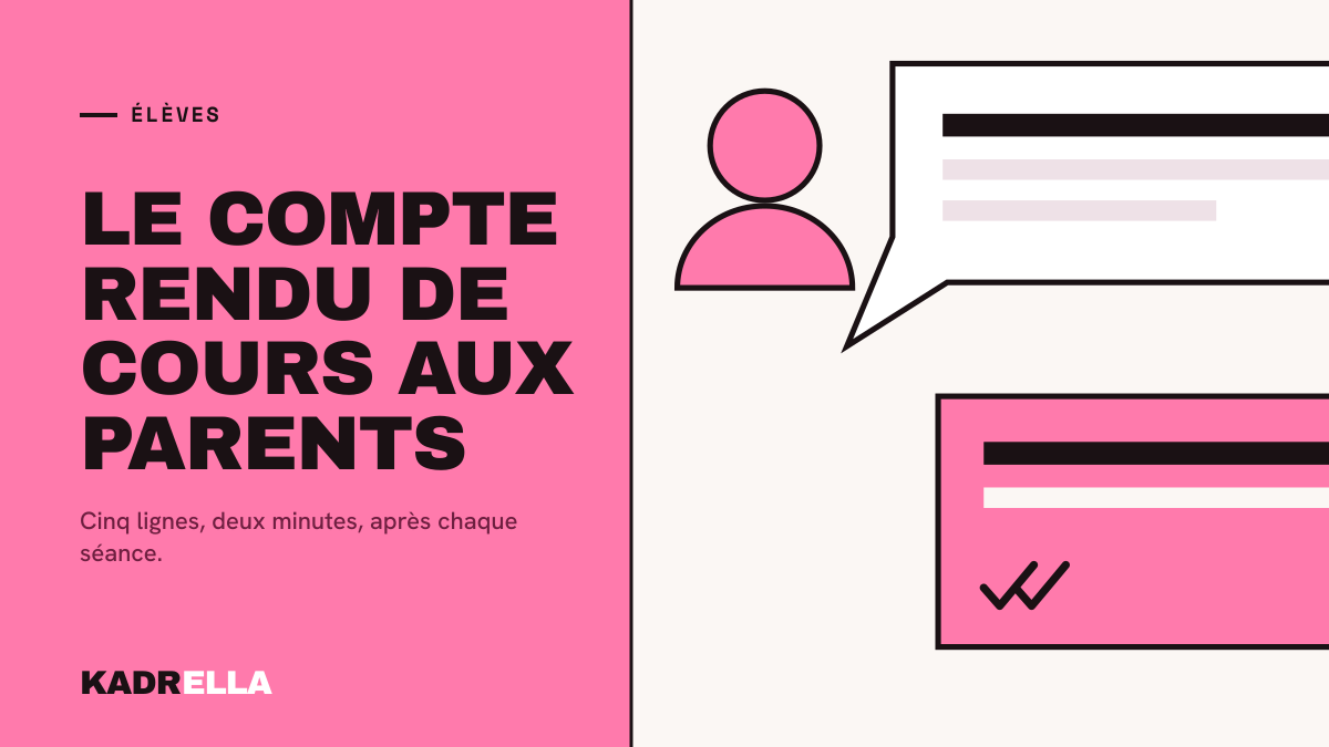 Compte rendu de cours aux parents : modèle et exemples