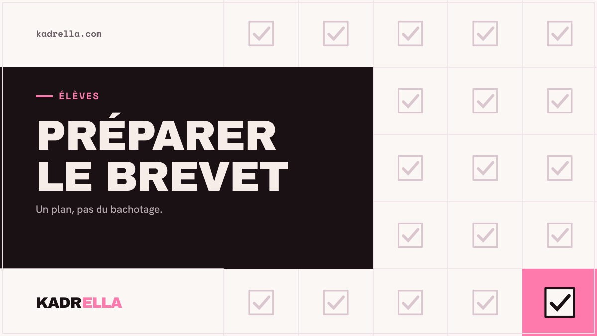 Préparer un élève au brevet : plan de révision