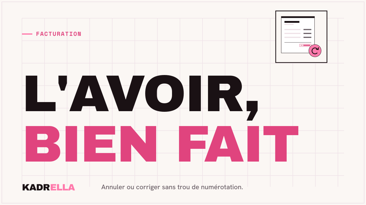 Faire un avoir ou corriger une facture de cours