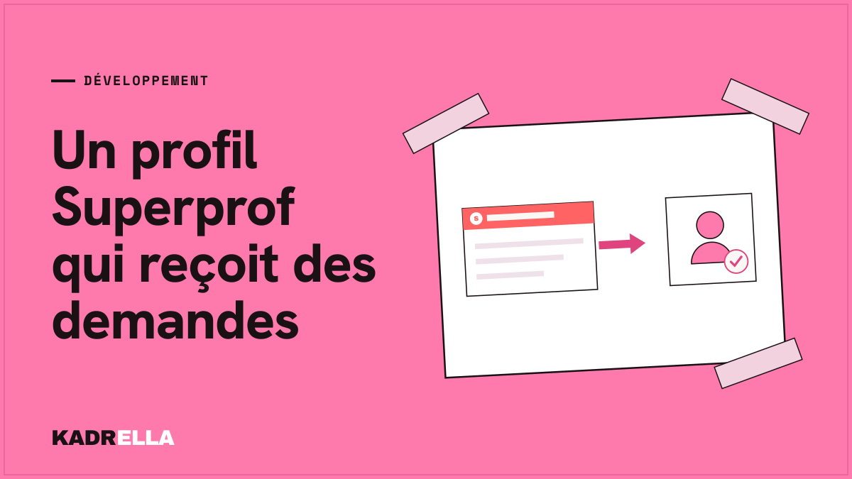 Un profil Superprof qui reçoit des demandes