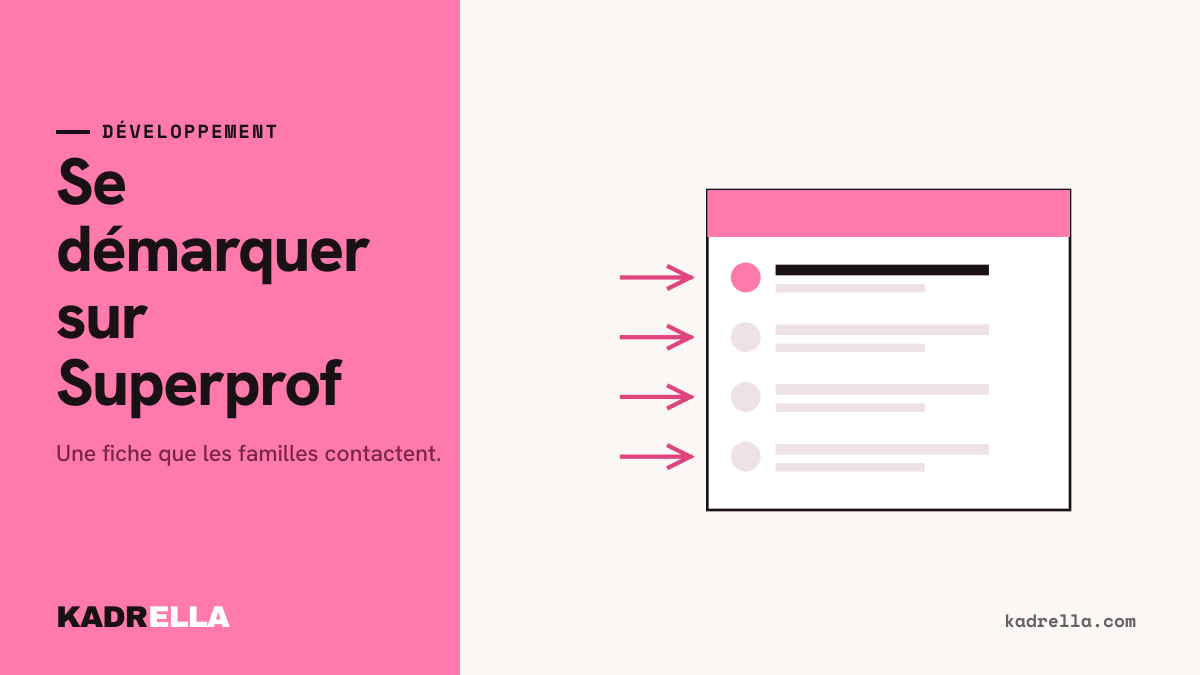 Un profil Superprof qui reçoit des demandes
